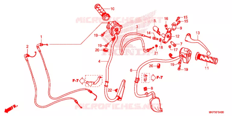 LEVIER DE GUIDON - CABLE - COMMODO Honda MOTO 500 CB 2020  CB500XAK