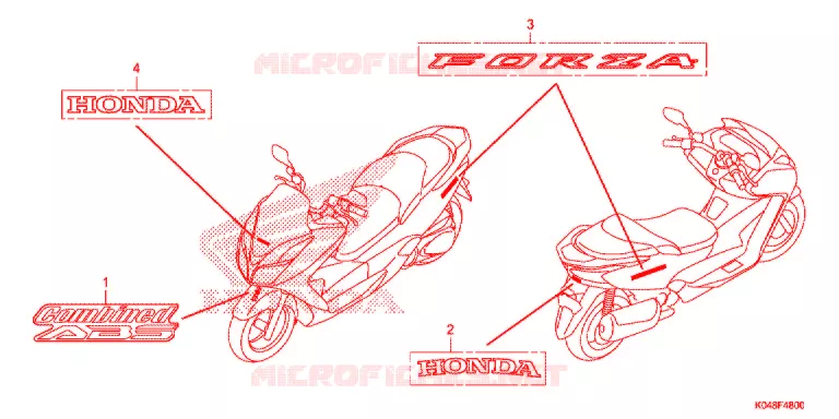 AUTOCOLLANTS Honda SCOOTER 300 FORZA 2014  NSS300AD