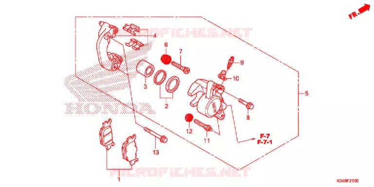 ETRIER DE FREIN ARRIERE Honda SCOOTER 300 FORZA 2014  NSS300AD