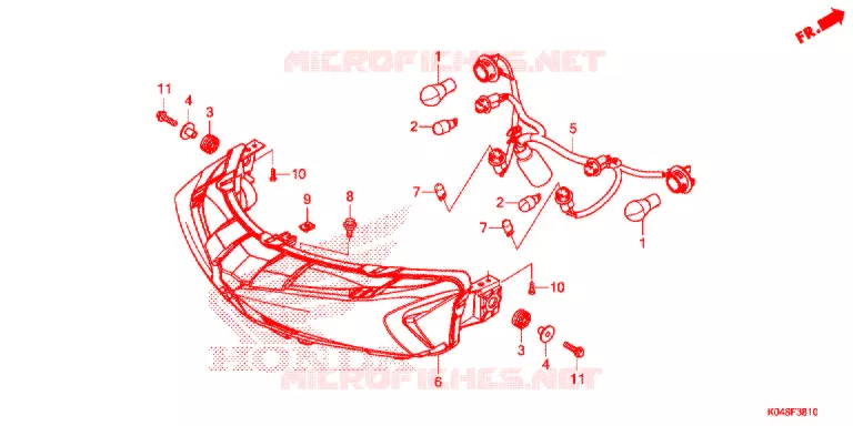 FEUX ARRIERE Honda SCOOTER 300 FORZA 2015  NSS300AD