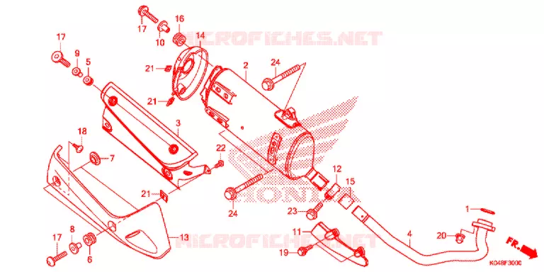 SILENCIEUX D'ECHAPPEMENT Honda SCOOTER 300 FORZA 2015  NSS300AD