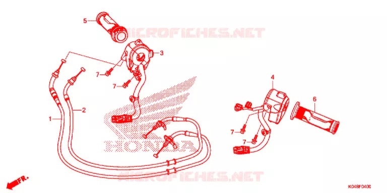 COMMODO - LEVIER - CABLE Honda SCOOTER 300 FORZA 2016  NSS300AG