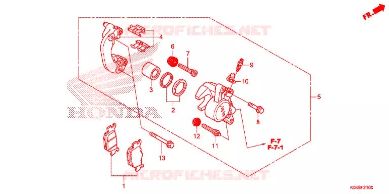 ETRIER DE FREIN ARRIERE Honda SCOOTER 300 FORZA 2017  NSS300AG