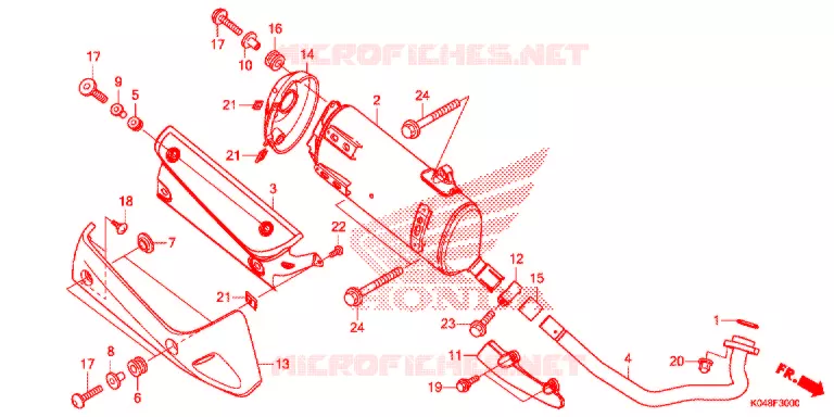 SILENCIEUX D'ECHAPPEMENT Honda SCOOTER 300 FORZA 2016  NSS300AG