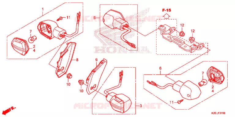 CLIGNOTANT Honda SCOOTER 110 ZOOMER 2015  ACG110CSFE