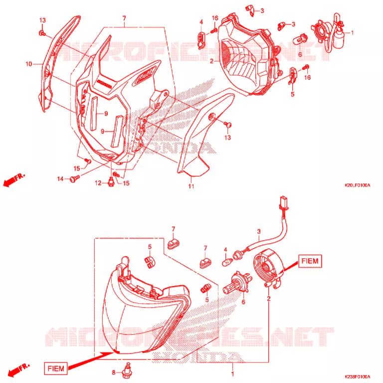 PHARE Honda SCOOTER 110 ZOOMER 2015  ACG110CSFE