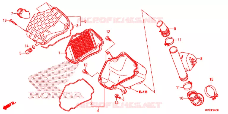 FILTRE A AIR (AFS125MSF/CSF/KSFH) Honda MOTO 125 WAVE 2017  AFS125CSFH_TH