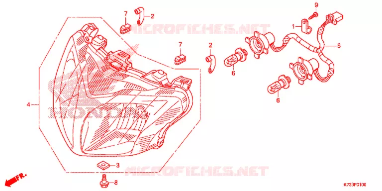 PHARE (AFS125MSF/CSF/KSFH) Honda MOTO 125 WAVE 2018  AFS125CSFH_TH