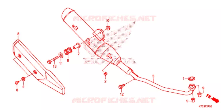 SILENCIEUX D'ECHAPPEMENT (AFS125MSF/CSF/KSFH) Honda MOTO 125 WAVE 2017  AFS125CSFH_TH