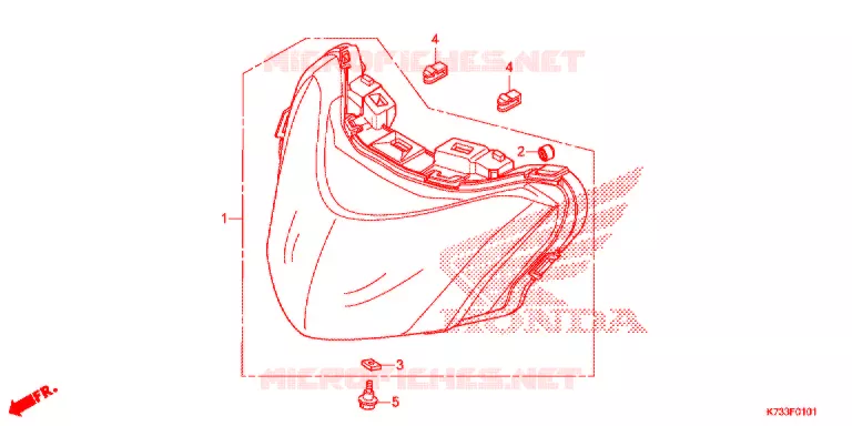 PHARE (AFS125MSF/CSFK) Honda MOTO 125 WAVE 2019  AFS125MSFK