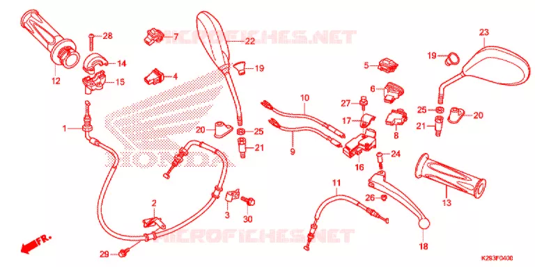LEVIER DE GUIDON - CABLE - COMMODO Honda SCOOTER 125 SH 2019  ANC125K
