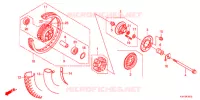 ROUE ARRIERE  pour Honda ACE 125 SPOKED WHEELS, TYPE 3PE de 2019