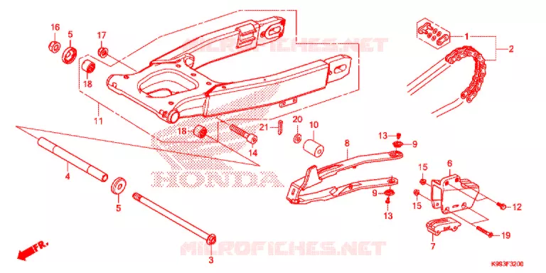 BRAS OSCILLANT Honda MOTO 250 CRF 2020  CRF250FL_U