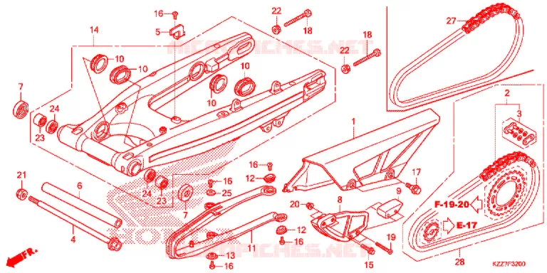 BRAS OSCILLANT Honda MOTO 250 CRF 2019  CRF250LAK