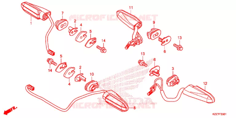 CLIGNOTANT (CRF250RL/RLA) Honda MOTO 250 CRF 2018  CRF250RLK