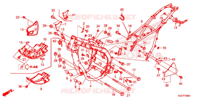 CADRE Honda MOTO 250 CRF 2021  CRF250RLK