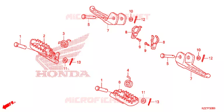 REPOSE PIED Honda MOTO 250 CRF 2021  CRF250RLK