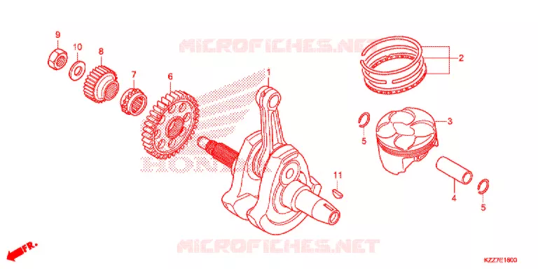 VILEBREQUIN - PISTON Honda MOTO 250 CRF 2021  CRF250RLK