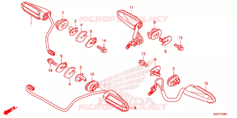 CLIGNOTANT (CRF250RL/RLA) Honda MOTO 250 CRF 2019  CRF250RLK