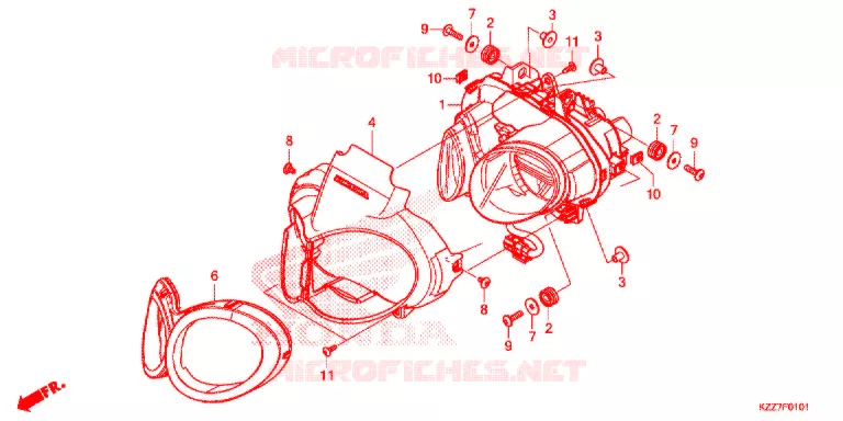 PHARE (CRF250RL/RLA) Honda MOTO 250 CRF 2019  CRF250RLK