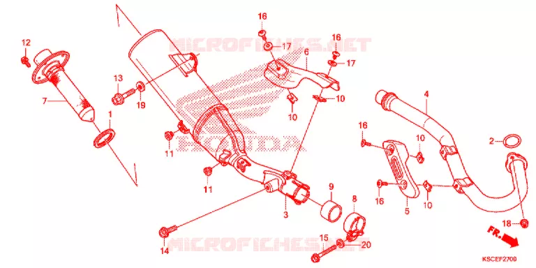 SILENCIEUX D'ECHAPPEMENT Honda MOTO 250 CRF 2019  CRF250XJ