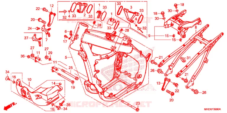 CADRE Honda MOTO 450 CRF 2019  CRF450RXK