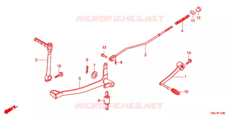 PEDALE DE FREIN - KICK Honda MOTO 50 CRF 2018  CRF50FJ