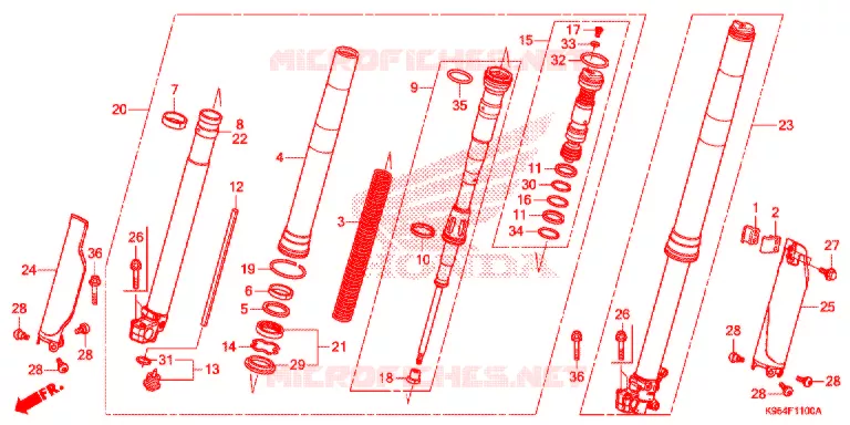 FOURCHE Honda MOTO 250 CRF 2020  CRF250RL