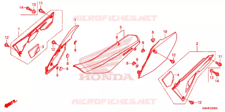 SELLE - CARENAGE Honda MOTO 250 CRF 2020  CRF250RL
