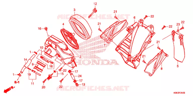 FILTRE A AIR Honda MOTO 250 CRF 2020  CRF250RL