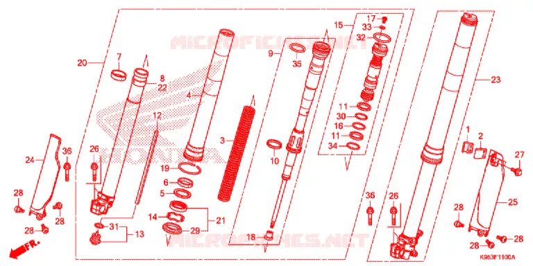 FOURCHE Honda MOTO 250 CRF 2020  CRF250RL