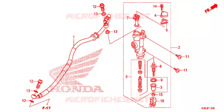 MAITRE CYLINDRE DE FREIN ARRIERE Honda MOTO 250 CRF 2020  CRF250RL