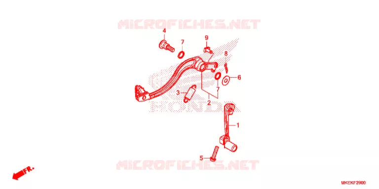 PEDALE Honda MOTO 450 CRF 2020  CRF450RL