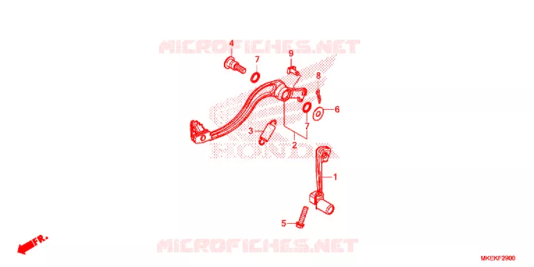 PEDALE Honda MOTO 450 CRF 2020  CRF450RL