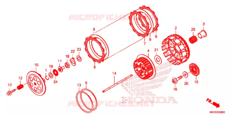 EMBRAYAGE Honda MOTO 450 CRF 2020  CRF450RL