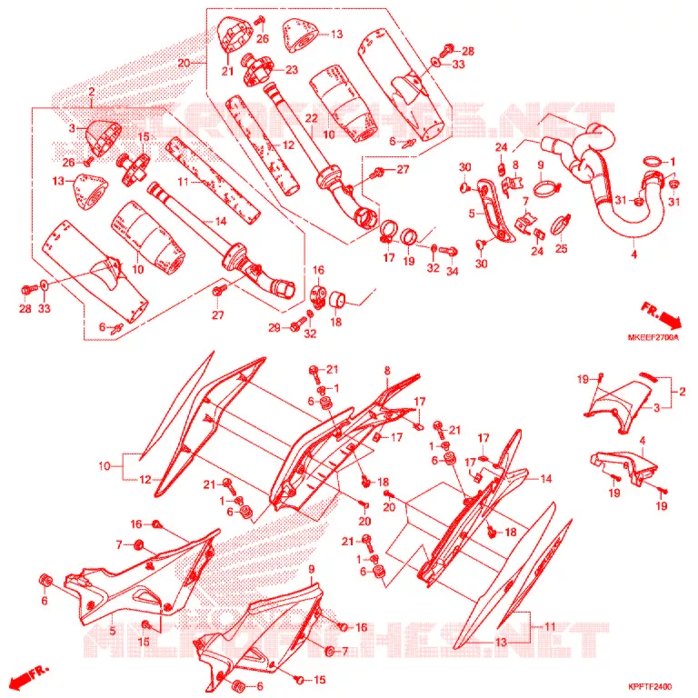 SILENCIEUX D'ECHAPPEMENT Honda MOTO 450 CRF 2020  CRF450RL