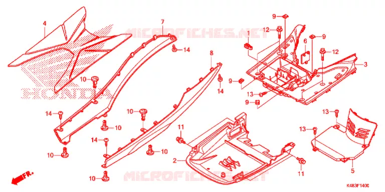 MARCHE PIEDS Honda SCOOTER 110 SPACY 2020  SCR1105WHK