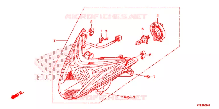PHARE (SCR1105WHJ) Honda SCOOTER 110 SPACY 2019  SCR1105WHK