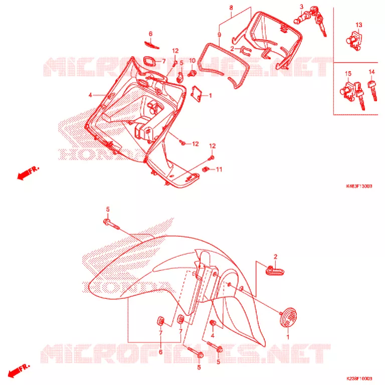 PROTEGE JAMBES Honda SCOOTER 110 SPACY 2019  SCR1105WHK