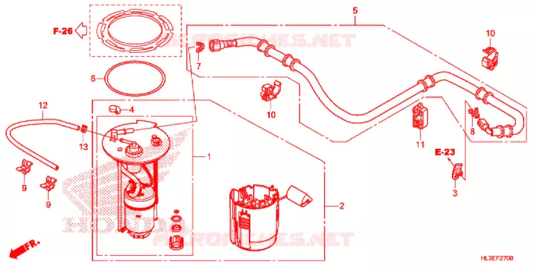 POMPE A ESSENCE Honda ATV 700 PIONEER 2020  SXS700M2PL