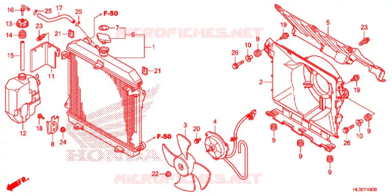 RADIATEUR Honda ATV 700 PIONEER 2020  SXS700M2PL