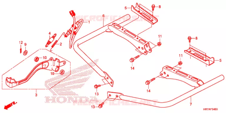 REPOSE PIED - PEDALE Honda ATV 420 FOURTRAX 2019  TRX420FA6K
