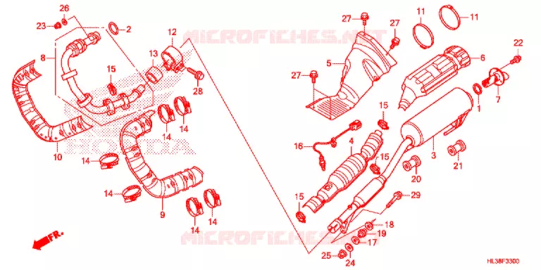 SILENCIEUX D'ECHAPPEMENT Honda ATV 700 PIONEER 2020  SXS700M4DL