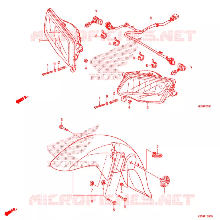 PHARE Honda ATV 700 PIONEER 2020  SXS700M2L