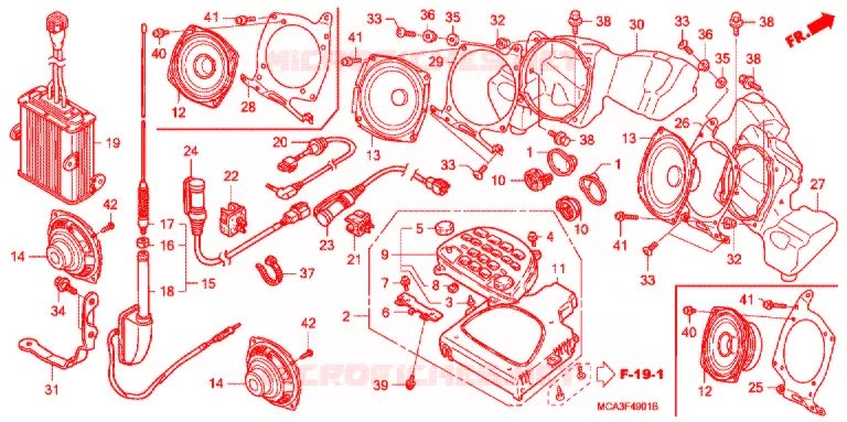 RADIO (2) Honda MOTO 1800 GOLD-WING 2008  GL18008
