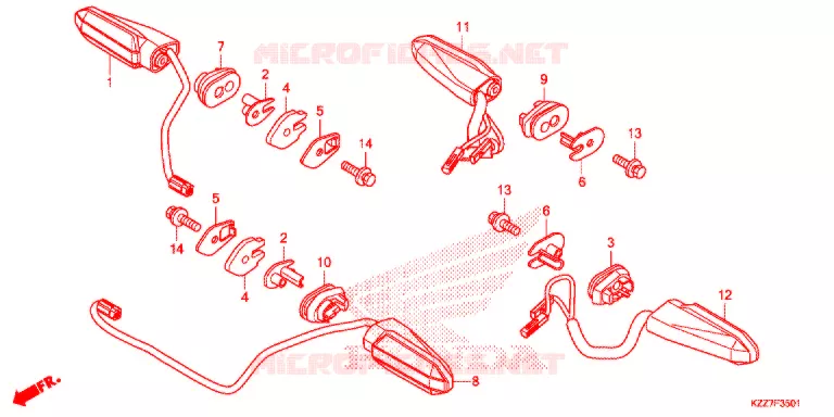 CLIGNOTANT (CRF250RL/RLA) Honda MOTO 250 CRF 2019  CRF250RLAK