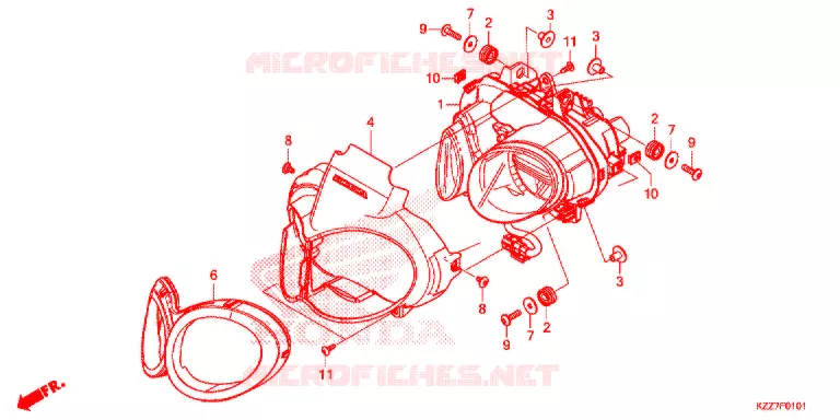 PHARE (CRF250RL/RLA) Honda MOTO 250 CRF 2019  CRF250RLAK