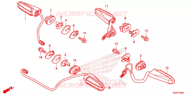 CLIGNOTANT (CRF250RL/RLA) Honda MOTO 250 CRF 2019  CRF250RLAK