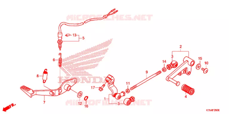PEDALE Honda MOTO 300 CBR 2019  CBR300RK