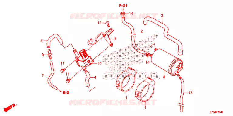 SYSTÈME DE RECYCLAGE DES GAZ Honda MOTO 300 CBR 2019  CBR300RK